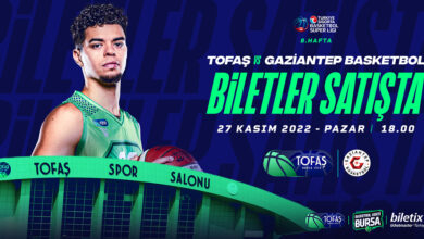 Photo of Tofaş – Gaziantep Basketbol biletleri satışta
